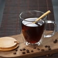 thumbnail image 2 of Tasse à Café Doublement Isolée en Verre Borosilicate avec Couvercles 2 Pcs, 2 of 12