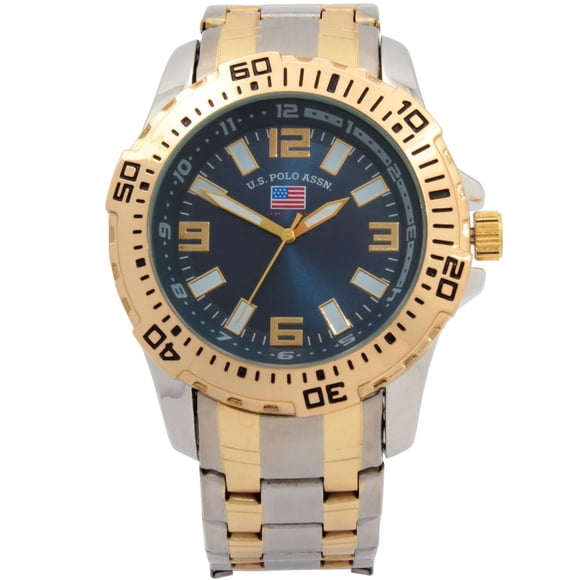 U.S Polo Assn. Men's Analog Oversize Two Tone Watch