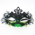 thumbnail image 2 of Masque pour Femmes, Peinture Colorée Strass Incrusté Métal Demi-Couverture Costume Cosplay pour Fête à Thème Cosplay, 2 of 8