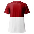thumbnail image 5 of yoeyez T-Shirts pour Femmes en Dentelle à Manches Courtes Raglan Hauts Décontractés à Col Rond Chandail Mode T-Shirt Uni à Motif Floral Tenues d'Été 2025 Rouge TTG, 5 of 5