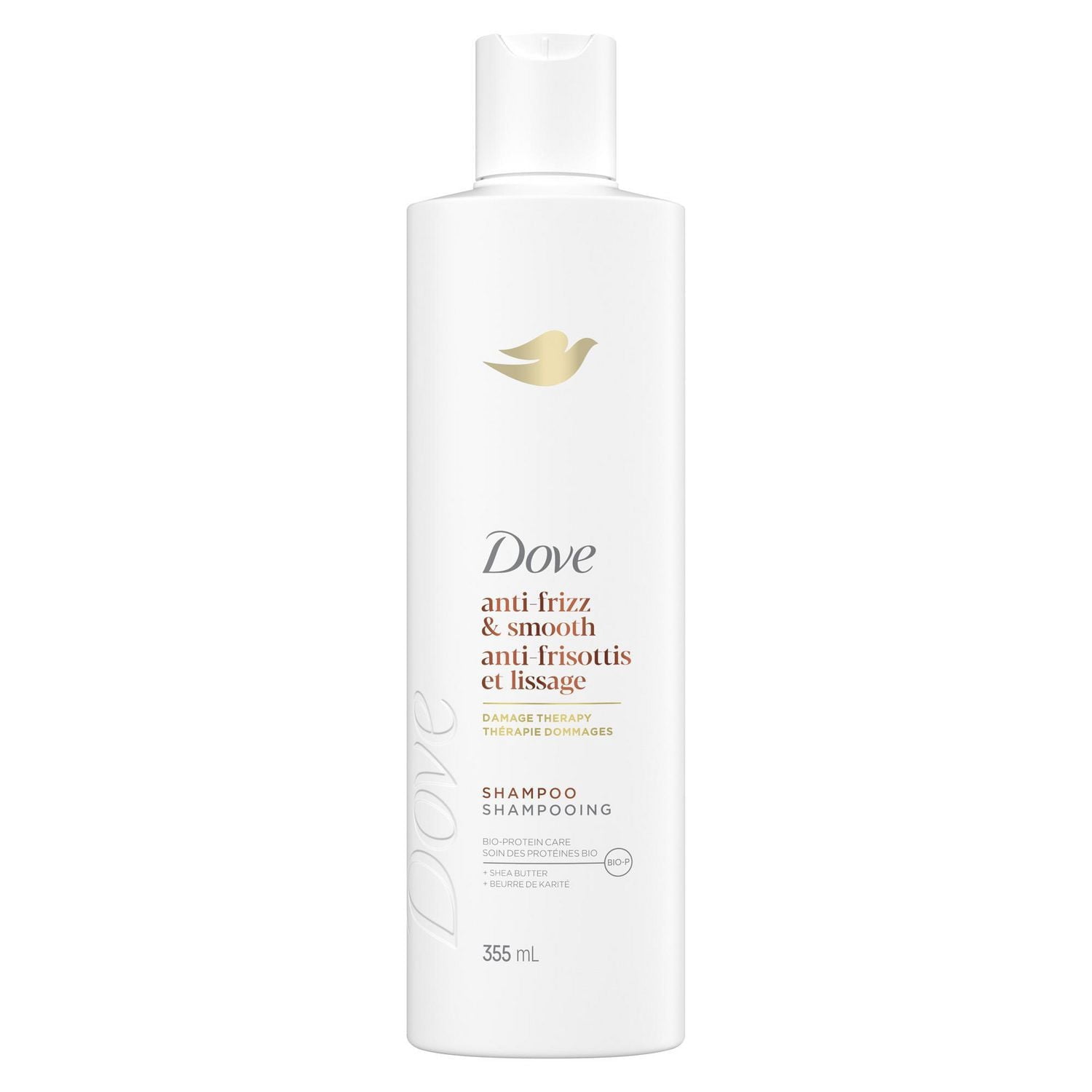 Dove Shampoo Anti-Frizz & Smooth Bio-Protein Care + Shea Butter, 355 ml