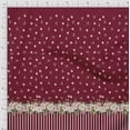 thumbnail image 3 of Soimoi Red Georgette Viscose Fabric Dot & Floral Panel Print Fabric by Yard 42 Inch Wide, 3 of 3