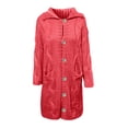 thumbnail image 4 of Women‘s Long Large Classic Cardigans Cable Knit Hood Sweater Oversized Button Duster Coat with Pocket 2024, 4 of 5
