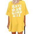 thumbnail image 4 of Pompotops Fashion Women Causal Button Patchwork Blouse Short Sleeve T-Shirt Summer Tops Clearance, 4 of 7