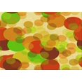 thumbnail image 1 of Ahgly Company Tapis d'Intérieur Rectangulaire Transitionnel Orange Rouge Orange Lavable à la Machine, 2 Pieds x 4 Pieds, 1 of 7