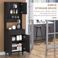 thumbnail image 4 of HOMCOM Garde-Manger de Cuisine 71 Pouces, Buffet avec Huche, Support pour Micro-Ondes avec Armoire, 4 of 10