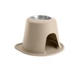 thumbnail image 1 of WeatherTech Système d'Alimentation pour Animaux de Compagnie Simple Hauteur 10 Pouces - Acier Inoxydable - Beige, 1 of 1