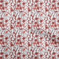 thumbnail image 1 of oneOone Cotton Flex Red Fabric Kids Floral Craft Projects Decor Fabric Printed By The Yard 40 Inch Wide, 1 of 4