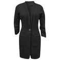 thumbnail image 4 of Awdenio Casual Women's Solid Three-Quarter Sleeve Button Tops Ladies Cardigan Coat, 4 of 5