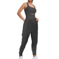 thumbnail image 4 of RXIRUCGD Womens Running Onesie Workout Rompers Outfits Exercise Jumpsuits Gym Yoga, Dark Gray, Size: 2XL, 4 of 8