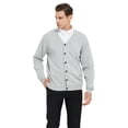 thumbnail image 2 of TOPTIE Men's Sweater Cardigan Casual Fit V-Neck Cotton-Gray-S, 2 of 8