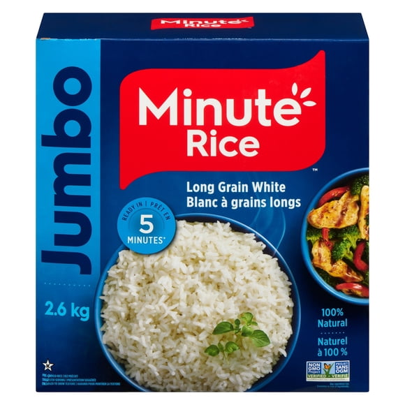 Riz blanc à grains longs à cuisson rapide Minute Rice 2.6 kg