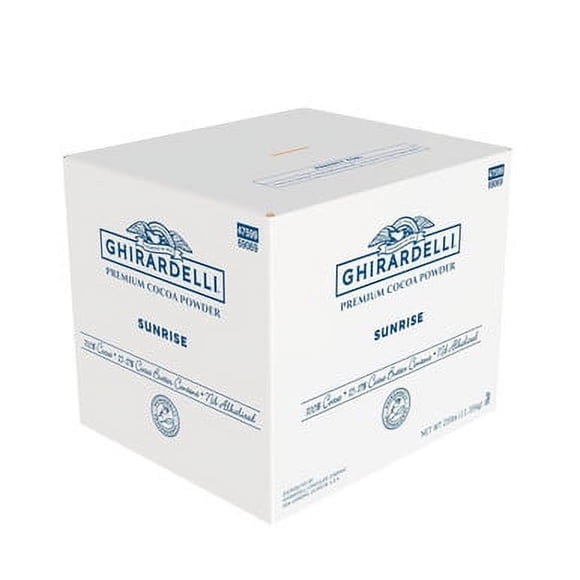 Ghirardelli Sunrise Dutch-Processed Cocoa Powder, Premium Alkalized Baking & Beverage Base, 25 lb. Bulk Box
