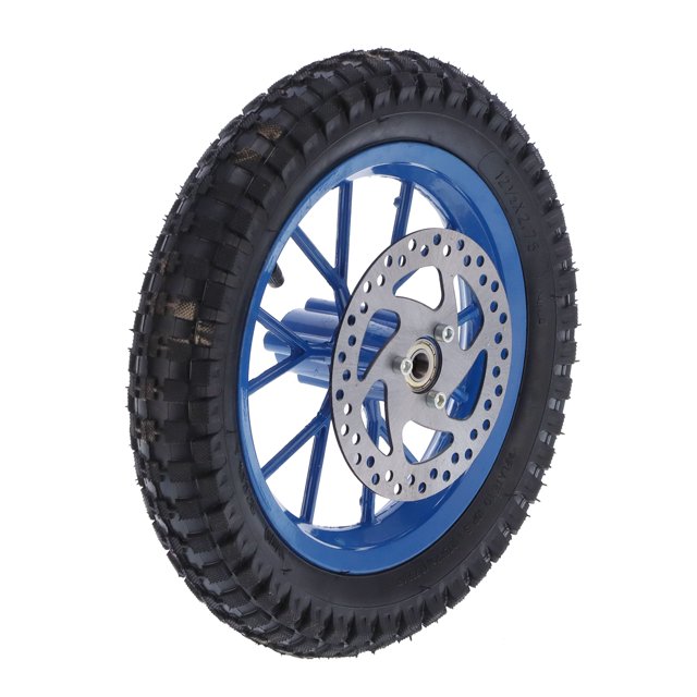 Rubber Tyre, Durable Front Wheel For 47cc 49cc 2 Stroke Mini Dirt Bike Blue