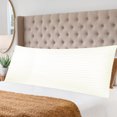 thumbnail image 2 of PiccoCasa Microfiber Body Striped Pillowcase Soft Durable Beige 20" x 60", 2 of 7