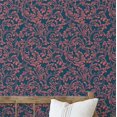 thumbnail image 1 of S4Sassy Papier Peint Imperméable Inspiré de la Nature, Finition Texturée, Motif Classique Feuille pour Murs, Armoires, Commode, Rouleau de Papier Peint Vinyle Auto-Adhésif - Turquoise (25"X360 Pouces), 1 of 9