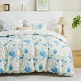 thumbnail image 1 of Hitime Queen Duvet Cover Set, Soft & Breathable Microfiber 3 Pieces Queen Bedding Sets, Pattern Queen Comfy Duvet Cover Set, with Zipper Closure (Queen), 1 of 8