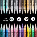 PEONAVET Crayons Acrylic Marker Pens Permanent Marker Multi-Coloured 0.7mm 3ML