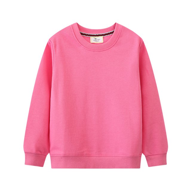QUDDERR Chandails en Molleton pour Enfants Garçons Filles Couleurs Unies Col Rond Pull Unisexe Manches Longues Printemps Automne Taille 2-7T