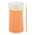 thumbnail image 1 of Unique Bargains 100 Pcs Disposable Barreled Solid Rod Lip Brush for Vacation Orange Plastic Flocking, 1 of 5