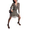 thumbnail image 1 of Michael Kors Womens Animal-Print Fit & Flare Mini Dress, Brown, Medium, 1 of 3