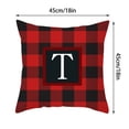 thumbnail image 3 of Yhmxh Pillow Covers Throw Pillow Covers Pillow Protector Twenty Six Letters Christmas Pillowcase Peach Skin Print Cushion Cover Plaid Cushion Pillowcase Peach Skin Pillowcase, 3 of 3