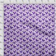 thumbnail image 3 of oneOone Velvet Purple Fabric Insect & Floral Feather Craft Projects Decor Fabric Printed By The Yard 58 Inch Wide, 3 of 5