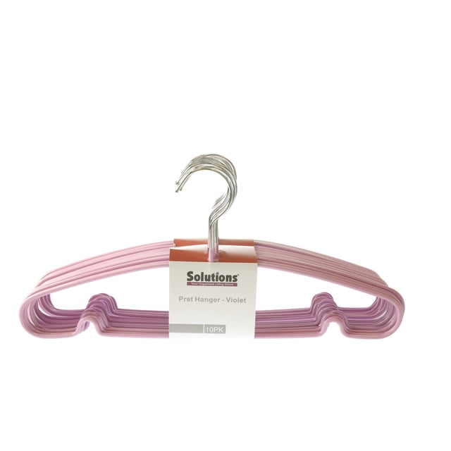 Solutions PRET Hanger - Violet, Slim, Swivel Hook, Pack of 10