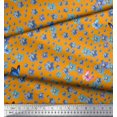 thumbnail image 2 of Soimoi Crepe Silk Fabric Butterfly & Flower Printed Fabric 1 Yard 42 Inch Wide, 2 of 3