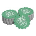 thumbnail image 1 of Inkdotpot Pack Of 100 Real Silver Foil Paper Tags Jingle All The Way Christmas Favor Hang Tags, 1 of 6
