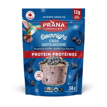 Prana Overnight Chia avec Protéine- Muffin aux bleuets 260g