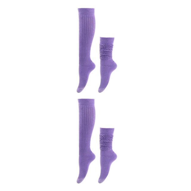mmirethe 2piece Embrace Active Lifestyle With Polyester Made Slouch Socks Breathable Light Purple 2Set