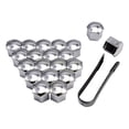 thumbnail image 1 of 20PCS/Set Car Wheel Nut Cap Exterior Decoration Replacement Auto Hub Screw Cover 17-21mm Anti-rust Automobile Nuts Rims Plating Silver 21mm, 1 of 5