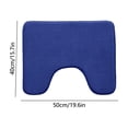 thumbnail image 3 of Dvruxg Soft Foam Bath Mat, U Shape Toilet Rug, Machine Washable Velvet Fleece Carpet for Bathroom Safety & Comfort Enhancement, 3 of 5