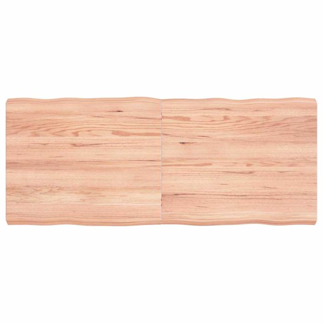 vidaXL Table Top Light Brown 120x50x(2-6)cm Treated Solid Wood Live Edge