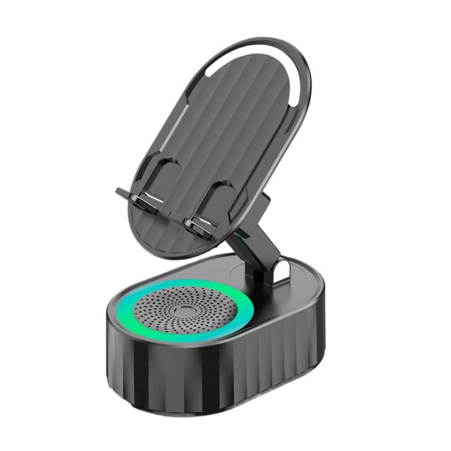 Xingzhi Wireless Bluetooth Speaker Stand For Mobile Devices And Dual Adjustable Angle Black