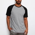 thumbnail image 2 of T-Shirt de Sport Décontracté pour Homme à Deux Blocs de Couleur, Chandail à Enfiler, Manches Courtes, Col Rond, Haut Tee pour Tenue de Rue Décontractée, Vêtement d'Intérieur, Tenue Quotidienne, Gym, Entraînement, Excellent Cadeau pour Lui, 2 of 9