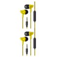 thumbnail image 1 of maskred Phone Music Wired Earphone In -ear Wire Control Cellphone 3 .5mm Plug Earbuds Headset Yellow 2Set, 1 of 6