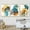 D, variant on Abstract Wall Art Painting for Living Room and Bedroom – Modern Canvas Print with Blue Green Yellow Gold Leaf Ready to Hang Home Wall Artwork