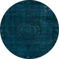 thumbnail image 1 of Ahgly Company Indoor Round Abstract Teal Green Persian Area Rugs, 8' Round, 1 of 6