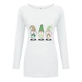 thumbnail image 3 of QIPOPIQ T-Shirts à Manches Longues pour Femmes à Col Rond T-Shirts de la Saint-Patrick Tunique Shamrock T-Shirt Imprimé T-Shirt Vert Chanceux T-Shirts de la Saint-Patrick T-Shirt à Col Rond T-Shirts de Fête Offres, 3 of 5
