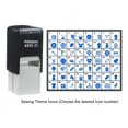 thumbnail image 2 of Printtoo Personalized Sewing Theme Icons Rubber Stamp Self Inking Stamper 24 mm-Black, 2 of 7