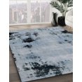 thumbnail image 2 of Ahgly Company Tapis d'Intérieur Carrés Abstraits Bleu Gris, Tapis de Zone Abstraits, 4 Pieds Carré, 2 of 6