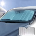 thumbnail image 1 of YIMWNYI Car Sunshade Sunscreen Heat-insulating Curtain, UV Protection Windshield Cover, Reduces Heat, Universal Fit, Compact Storage, Durable Design, Reflective Sun Block, 1 of 9