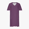 thumbnail image 4 of BEFOKA Robe pour Femme Grande Taille, Liquidation de Robes d'Été pour Femmes, Robe Unie Grande Taille à Manches Courtes et Col avec Poches pour Femme, 4 of 5