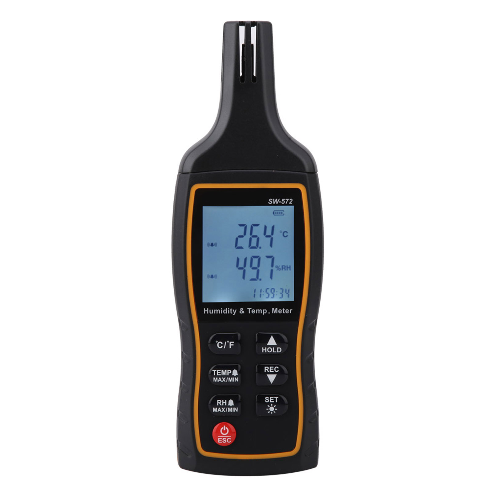 Handheld Digital Thermometer,SW-572 LCD Thermometer Handheld Digital Temperature Detector Digital Humidity Detector Custom Engineered