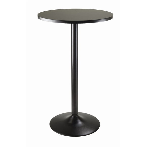 Nicer Furniture Round bar Table with Chrome Leg & Black Base