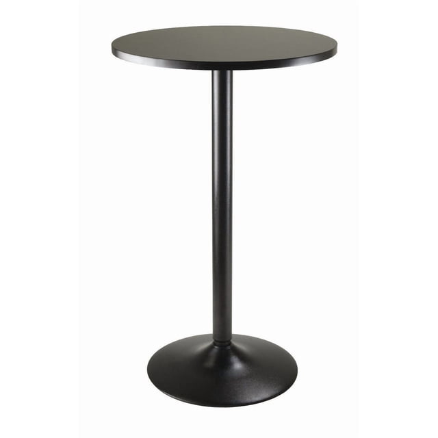 Nicer Furniture Round bar Table with Chrome Leg & Black Base