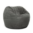 thumbnail image 3 of Jaxx Pouf Rond de 3 Pieds avec Housse Amovible, Charbon (Ensemble de 1), 3 of 5