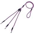 thumbnail image 1 of Pet Dog 3 Way Nylon Woven Coupler Traction Leash 3 Small Dogs Walking Leader, 1 of 8
